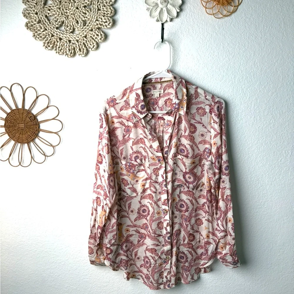 Anthropologie The Romy Relaxed Buttondown Shirt by Pilcro - Picture 4 of 8